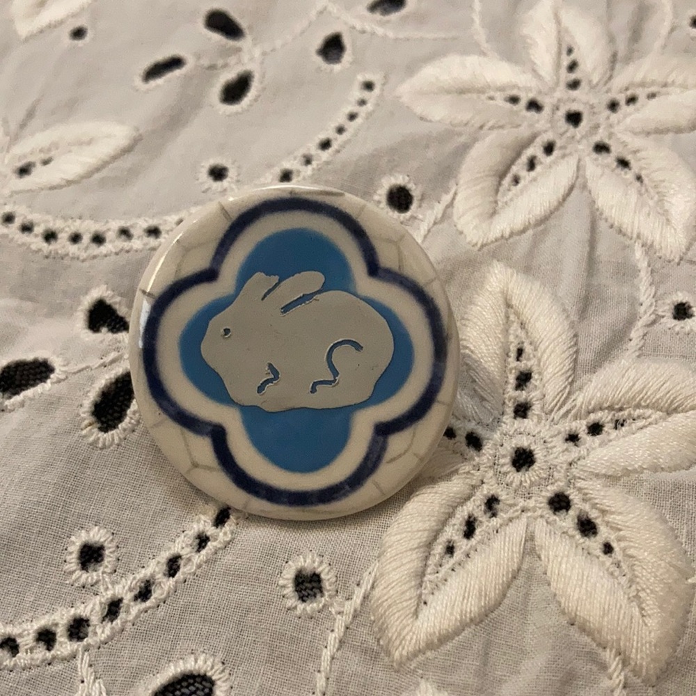 Pottery Bunny Pin
